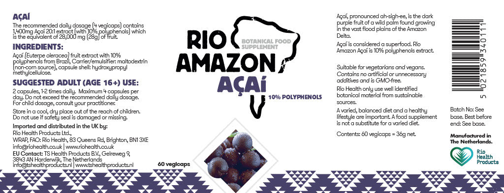 Rio Amazon Açaí Extract Veg Capsules