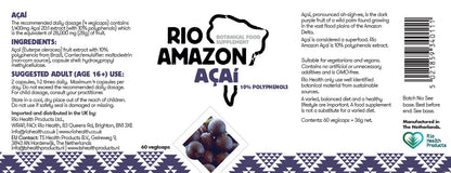 Rio Amazon Açaí Extract Veg Capsules