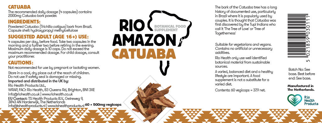 Rio Amazon Catuaba 500mg Veg Capsules