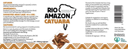 Rio Amazon Catuaba 500mg Veg Capsules