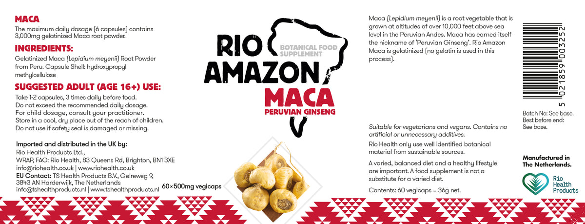 Rio Amazon Organic Maca 500mg Veg Capsules