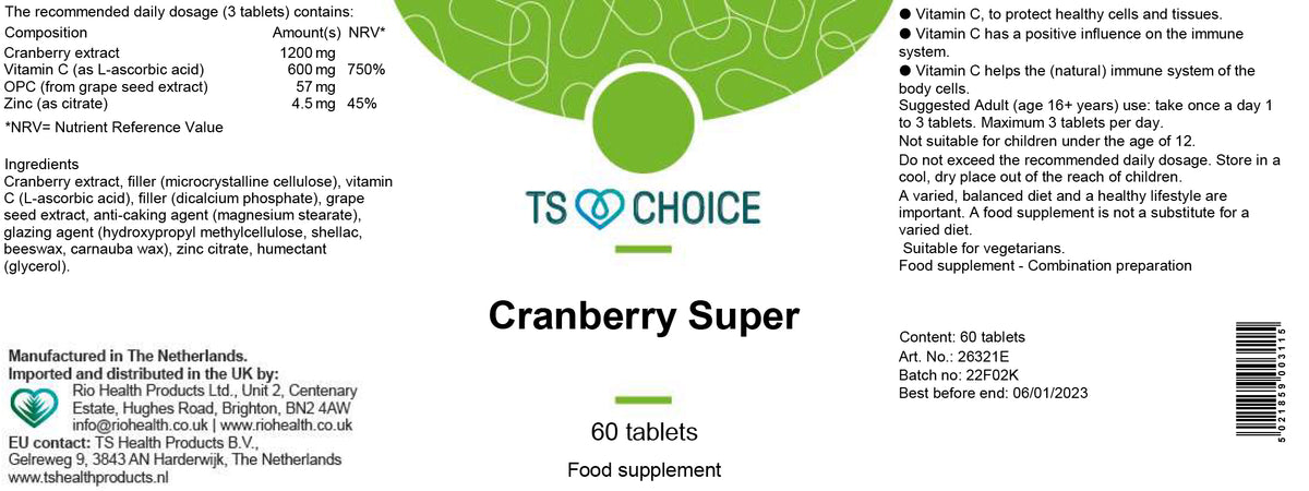 TS Choice Cranberry Super 60 Tablets