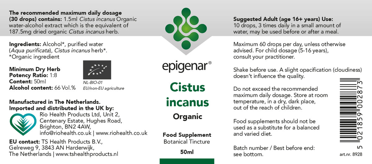Epigenar Organic Cistus Incanus Tincture