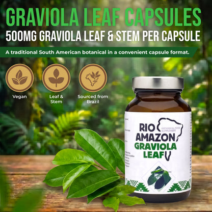 Rio Amazon Graviola (Soursop) Leaf 500mg Veg Capsules