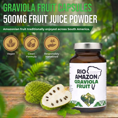 Rio Amazon Graviola (Soursop) Fruit 500mg - 60 Capsules
