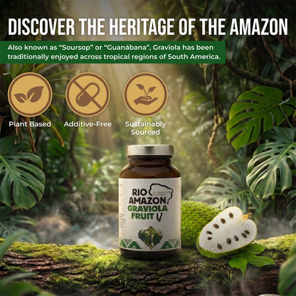 Rio Amazon Graviola (Soursop) Fruit 500mg - 60 Capsules