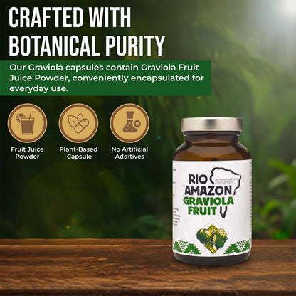 Rio Amazon Graviola (Soursop) Fruit 500mg - 60 Capsules