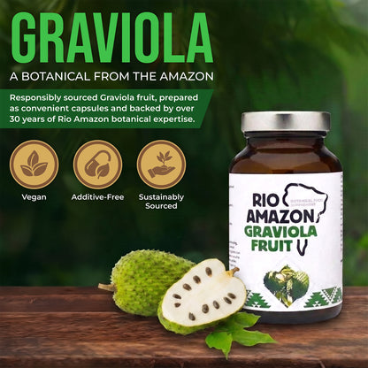 Rio Amazon Graviola (Soursop) Fruit 500mg - 60 Capsules