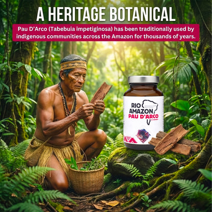 Rio Amazon Pau d’Arco Bark 5:1 Extract 500mg Veg Capsules