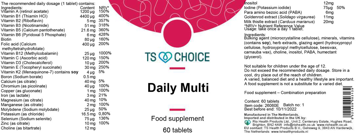 TS Choice Daily Multi-Vitamin 60 Tablets