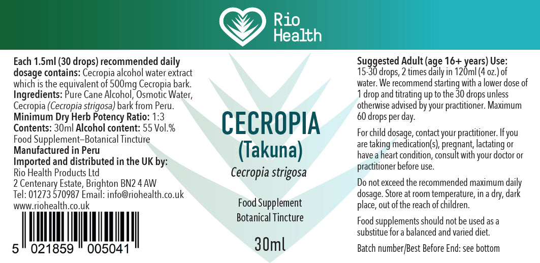 Rio Health Cecropia (Takuna) Tincture - 30ml