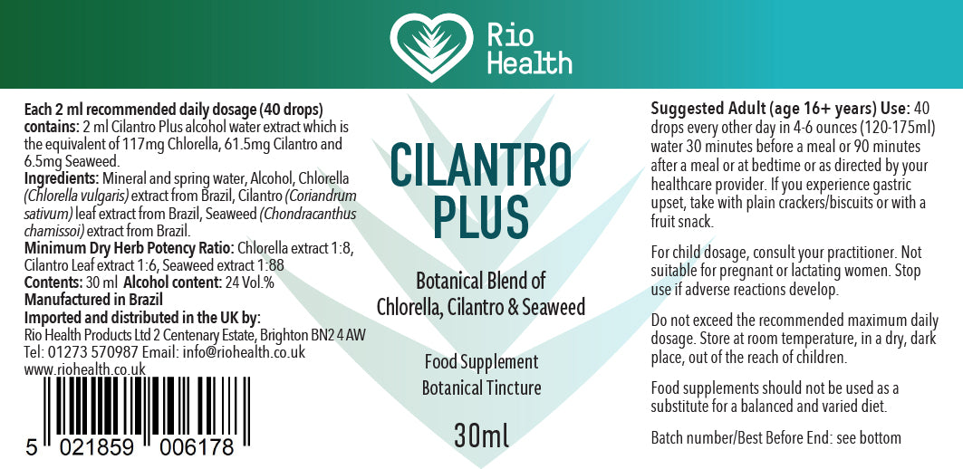 Rio Health Cilantro Plus Tincture - 30ml