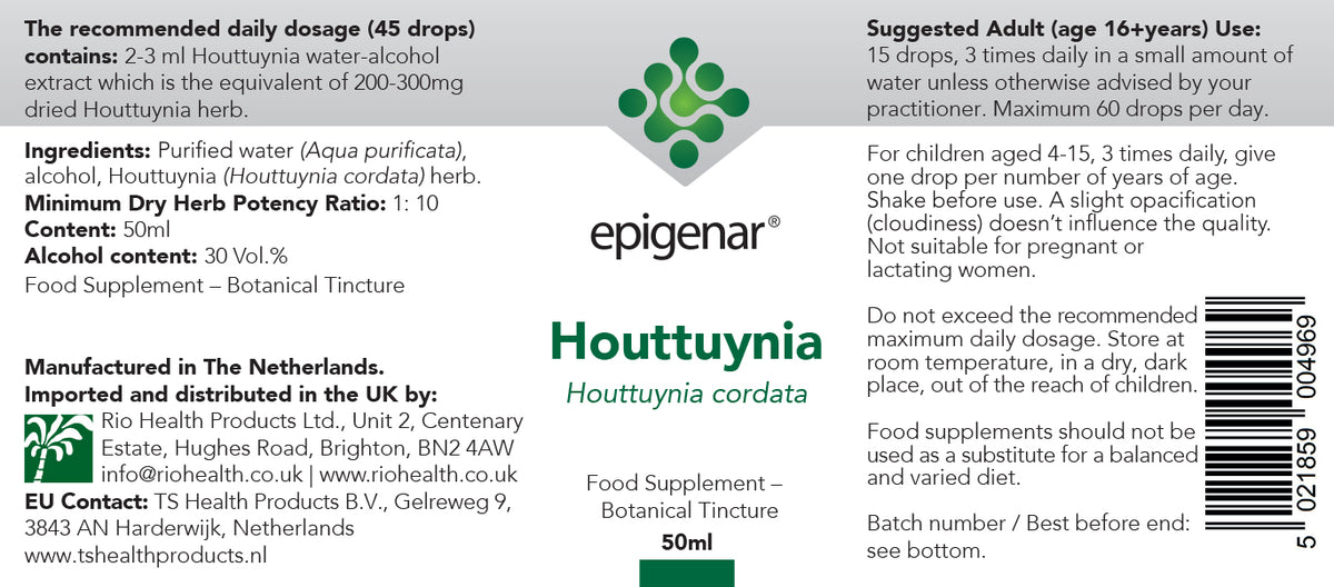 Epigenar Houttuynia Tincture - 50ml