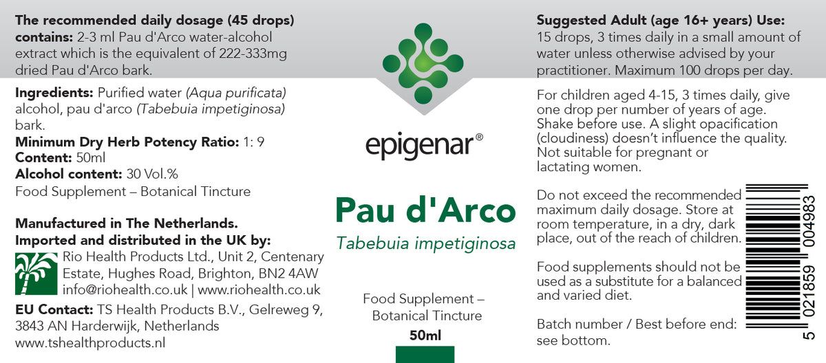Epigenar Pau d’Arco Tincture - 50ml