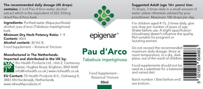 Epigenar Pau d’Arco Tincture - 50ml