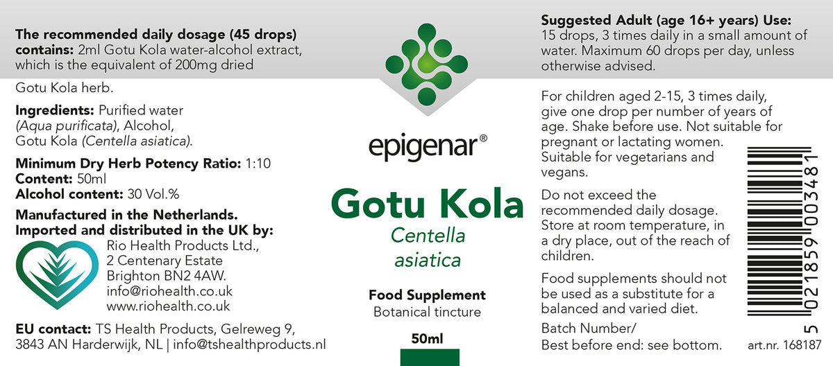 Epigenar Gotu Kola Tincture - 50ml