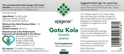 Epigenar Gotu Kola Tincture - 50ml