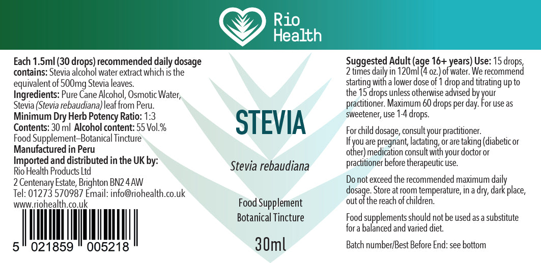 Stevia rebaudiana Botanical Tincture